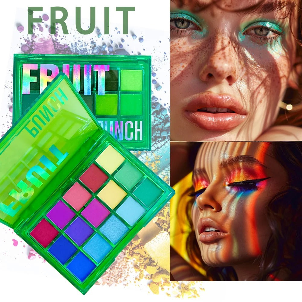 High-Pigment 15-Shade Eyeshadow Palette – Neutral to Bold Waterproof Makeup Set