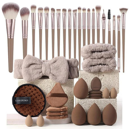 Makeup Essentials 20/40PCS Brush, Sponge & Triangle Puff Set