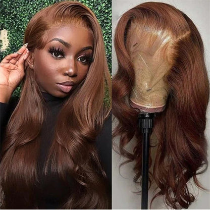 Soft Body Wave 30” Wig for Women – Chocolate Brown HD Lace Front