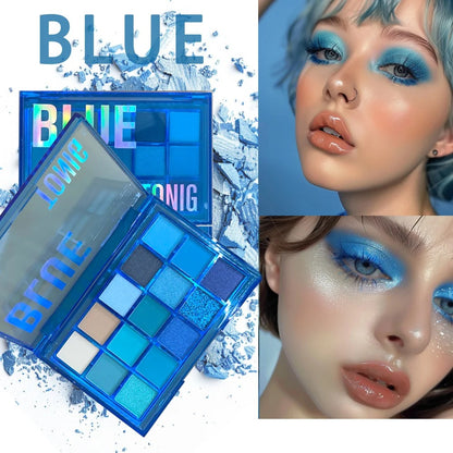 High-Pigment 15-Shade Eyeshadow Palette – Neutral to Bold Waterproof Makeup Set