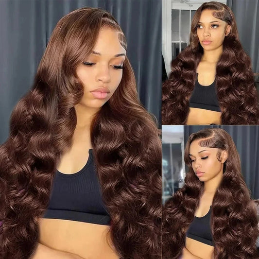 Soft Body Wave 30” Wig for Women – Chocolate Brown HD Lace Front
