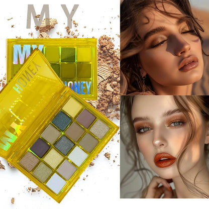 High-Pigment 15-Shade Eyeshadow Palette – Neutral to Bold Waterproof Makeup Set