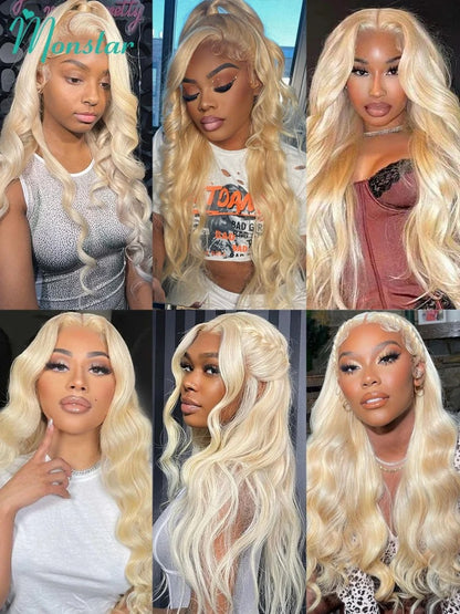 613 Honey Blonde Body Wave Wig – 13x4 / 13x6 / 360 HD Transparent Lace