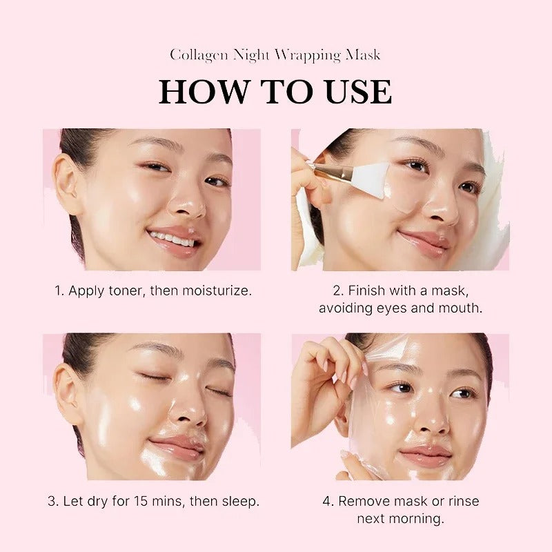 Korean Collagen Wrapping Peel-Off Facial Mask infused with Hydrolyzed Collagen