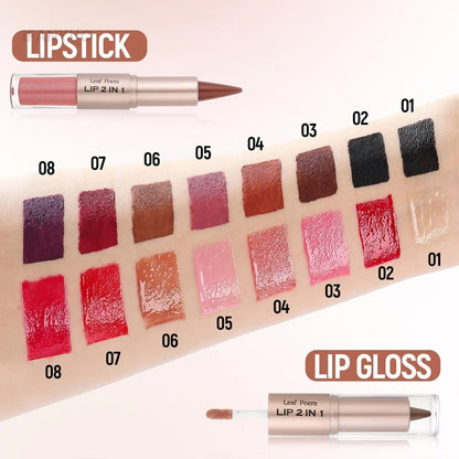 Gradient Matte Lip Liner + Mirror Shine Lip Gloss 2-in-1