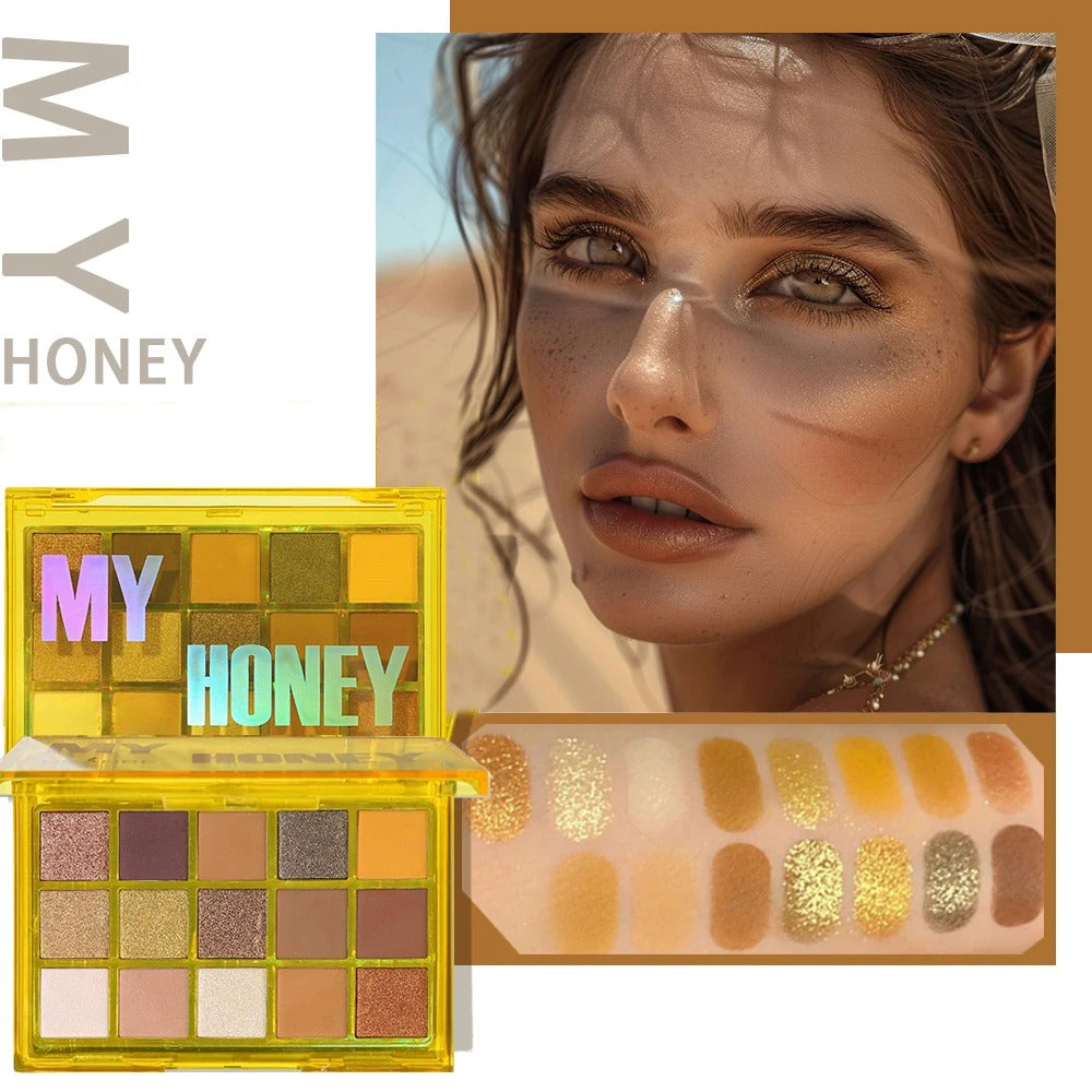 High-Pigment 15-Shade Eyeshadow Palette – Neutral to Bold Waterproof Makeup Set