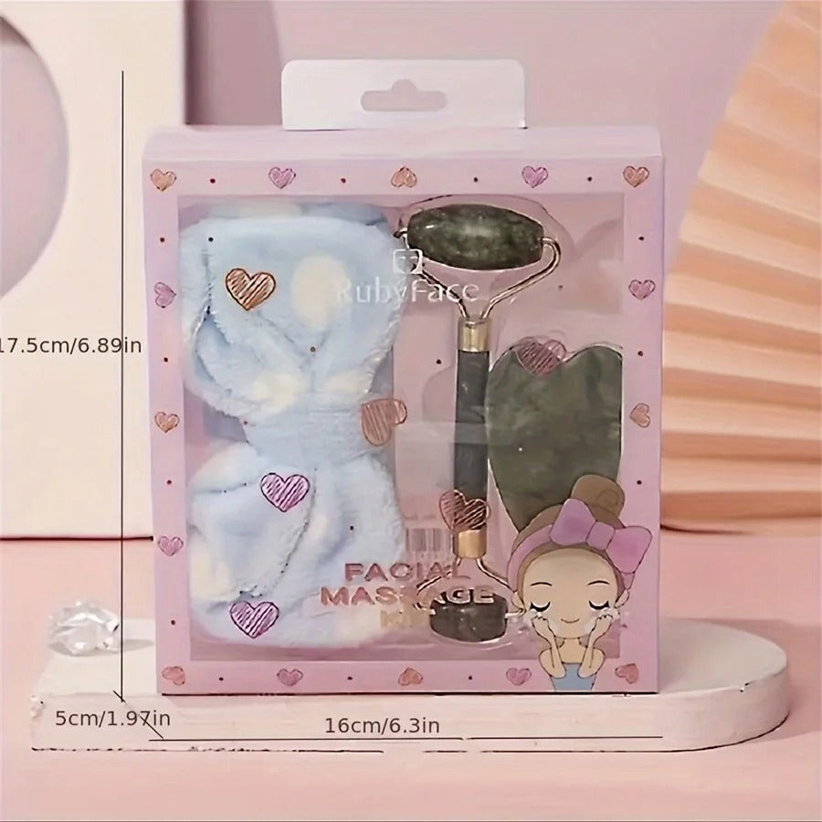 Premium Jade Roller & Gua Sha Gift Set for Girls & Women